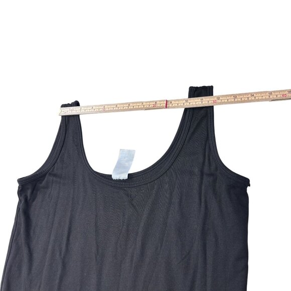 Poshdivah Black Sleeveless Midi Dress With Mock Neck & Side Slit  Size L - Picture 11 of 11